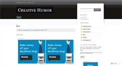 Desktop Screenshot of creativehumor.wordpress.com
