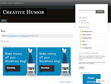 Tablet Screenshot of creativehumor.wordpress.com