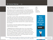 Tablet Screenshot of nosurprisemeetingssc.wordpress.com