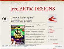 Tablet Screenshot of freelartdesigns.wordpress.com