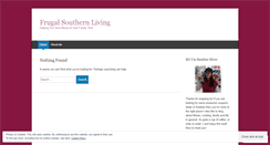 Desktop Screenshot of frugalsouthernliving.wordpress.com
