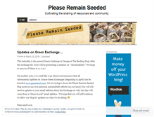 Tablet Screenshot of pleaseremainseeded.wordpress.com