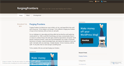 Desktop Screenshot of forgingfrontiers.wordpress.com