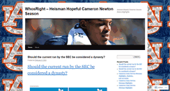 Desktop Screenshot of camnewtonheisman.wordpress.com