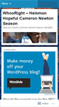 Mobile Screenshot of camnewtonheisman.wordpress.com