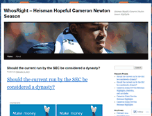 Tablet Screenshot of camnewtonheisman.wordpress.com