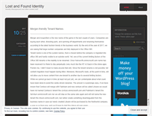 Tablet Screenshot of lostandfoundidentity.wordpress.com