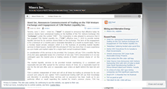Desktop Screenshot of minerx.wordpress.com