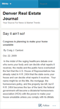 Mobile Screenshot of denverrealestatejournal.wordpress.com