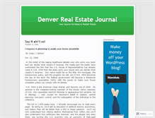 Tablet Screenshot of denverrealestatejournal.wordpress.com