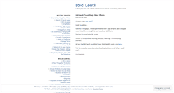 Desktop Screenshot of boldlentil.wordpress.com