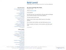 Tablet Screenshot of boldlentil.wordpress.com