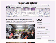 Tablet Screenshot of generandolecturas.wordpress.com