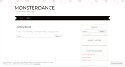 Desktop Screenshot of monsterdance.wordpress.com