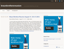 Tablet Screenshot of braunbrothersreunion.wordpress.com