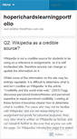 Mobile Screenshot of hoperichardslearningportfolio.wordpress.com