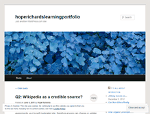 Tablet Screenshot of hoperichardslearningportfolio.wordpress.com