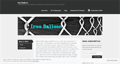 Desktop Screenshot of ironballoon.wordpress.com