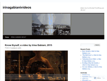 Tablet Screenshot of irinagabianivideos.wordpress.com