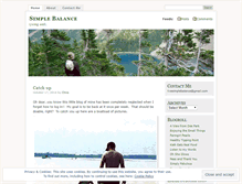 Tablet Screenshot of livesimplebalance.wordpress.com