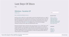 Desktop Screenshot of lastdaysofdisco99.wordpress.com