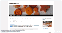 Desktop Screenshot of lavieenorange.wordpress.com