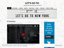 Tablet Screenshot of letsgoto.wordpress.com