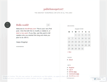 Tablet Screenshot of paikicksnoopet1107.wordpress.com
