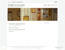 Tablet Screenshot of glorytomywomb.wordpress.com