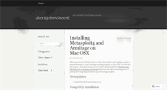 Desktop Screenshot of alexisjohnvincent.wordpress.com