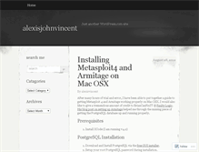 Tablet Screenshot of alexisjohnvincent.wordpress.com