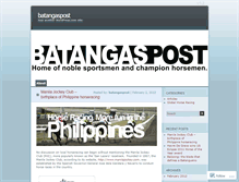 Tablet Screenshot of batangaspost.wordpress.com