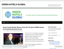 Tablet Screenshot of greenhotelsglobal.wordpress.com