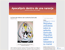 Tablet Screenshot of apocalipsisdentrodeunanaranja.wordpress.com