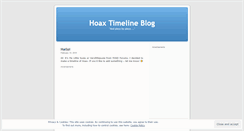 Desktop Screenshot of hoaxtimeline.wordpress.com