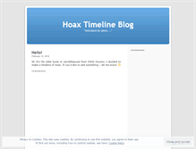 Tablet Screenshot of hoaxtimeline.wordpress.com