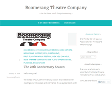 Tablet Screenshot of boomerangtheatre.wordpress.com