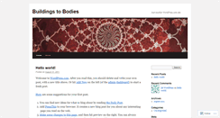 Desktop Screenshot of buildingstobodies.wordpress.com