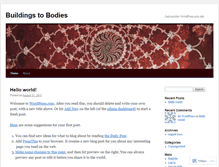 Tablet Screenshot of buildingstobodies.wordpress.com