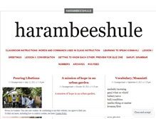 Tablet Screenshot of harambeeshule.wordpress.com