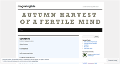 Desktop Screenshot of magnetoglide.wordpress.com