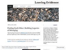 Tablet Screenshot of leavingevidence.wordpress.com