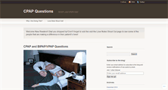 Desktop Screenshot of cpapquestions.wordpress.com