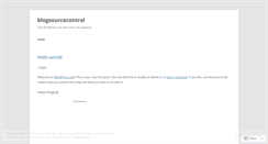 Desktop Screenshot of blogsourcecontrol.wordpress.com