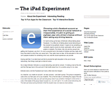 Tablet Screenshot of ipadexperiment.wordpress.com