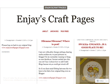 Tablet Screenshot of enjayscraftpages.wordpress.com