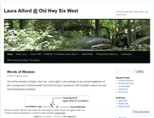 Tablet Screenshot of oldhwysixwest.wordpress.com