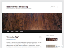 Tablet Screenshot of boswellwoodflooring.wordpress.com