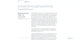 Desktop Screenshot of breakthroughsystems.wordpress.com