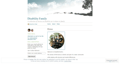 Desktop Screenshot of disabilityfamily.wordpress.com